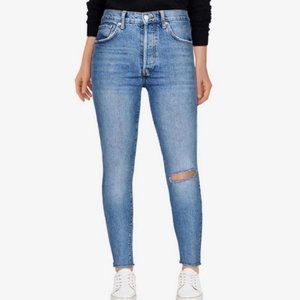 Free People Stella High Rise Distressed Sk…